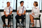 Valtteri Bottas, Lance Stroll und Claire Williams 