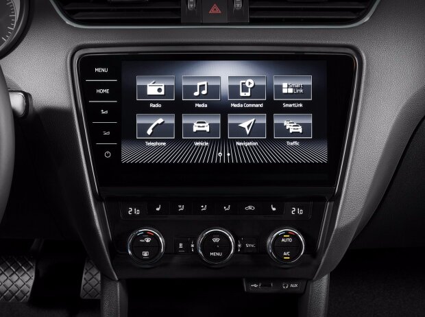 Mittelkonsole des Skoda Octavia Facelift 2017 Mittelkonsole des Skoda Octavia Facelift 2017