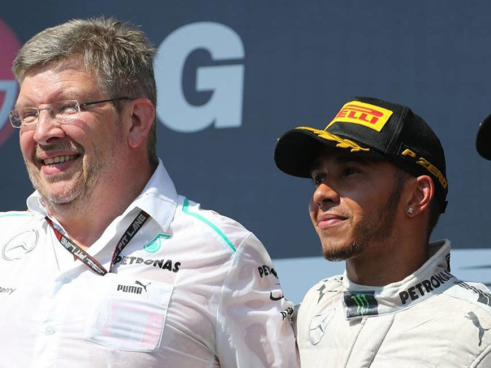 Ross Brawn, Lewis Hamilton, Sebastian Vettel