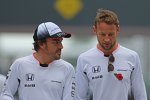 Fernando Alonso (McLaren) und Jenson Button (McLaren) 
