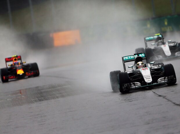 Titel-Bild zur News: Lewis Hamilton, Nico Rosberg, Max Verstappen