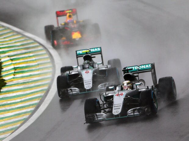 Titel-Bild zur News: Lewis Hamilton, Nico Rosberg, Max Verstappen