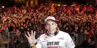 Bild zum Inhalt: WM-Party in Cervera: Tausende Fans feiern Marc Marquez