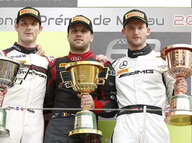 Laurens Vanthoor, Kevin Estre, Maro Engel Titel-Bild zur News: Laurens Vanthoor, Kevin Estre, Maro Engel