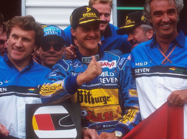 Titel-Bild zur News: Michael Schumacher, Flavio Briatore, Tom Walkinshaw