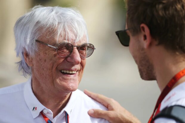 Bernie Ecclestone Sebastian Vettel Ferrari Scuderia Ferrari F1 ~Bernie Ecclestone und Sebastian Vettel (Ferrari) ~ 