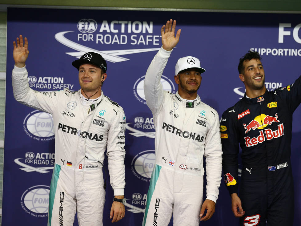 Lewis Hamilton, Nico Rosberg, Daniel Ricciardo