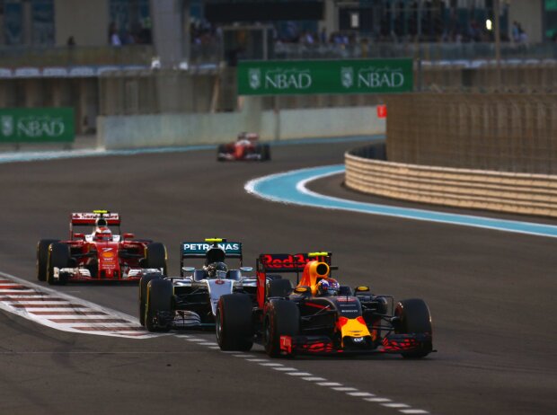 Titel-Bild zur News: Max Verstappen, Nico Rosberg, Kimi Räikkönen, Sebastian Vettel