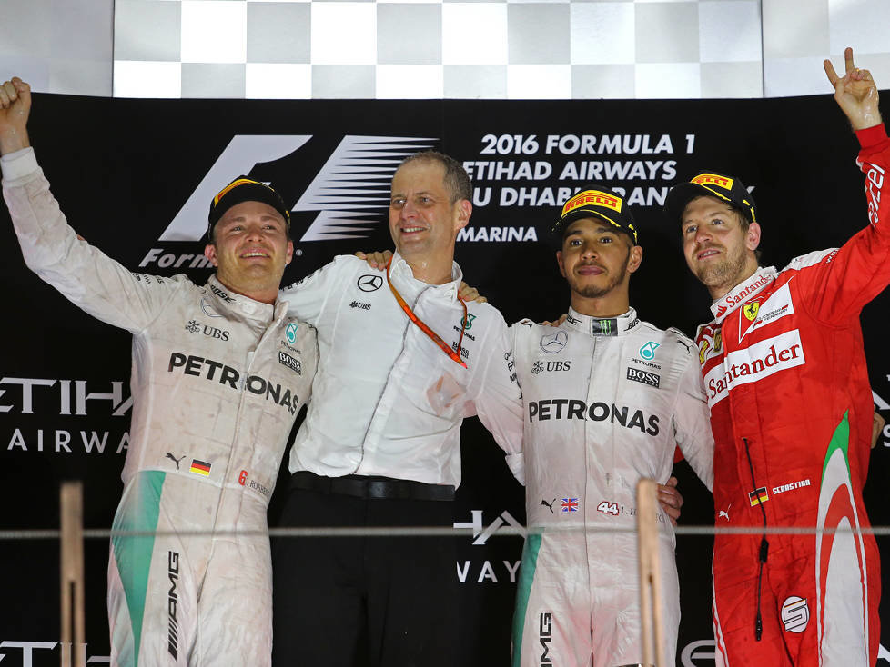 Nico Rosberg, Lewis Hamilton, Sebastian Vettel