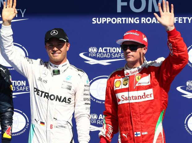 Titel-Bild zur News: Nico Rosberg, Max Verstappen, Kimi Räikkönen
