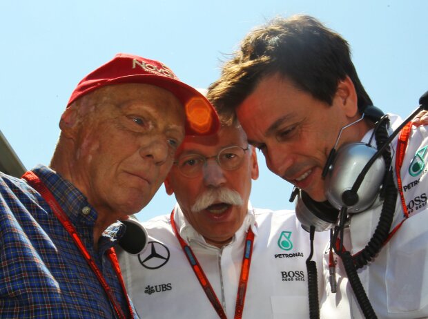 Titel-Bild zur News: Niki Lauda, Toto Wolff, Dieter Zetsche