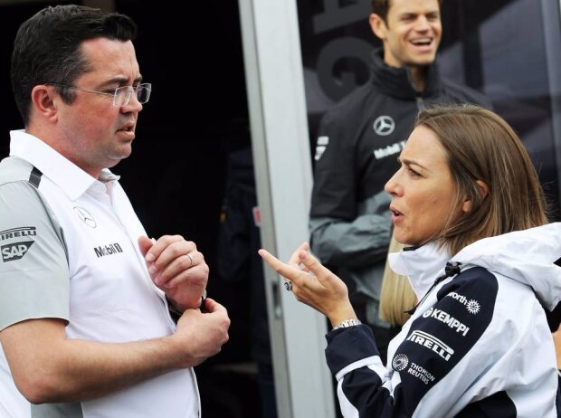 Eric Boullier, Claire Williams Eric Boullier, Claire Williams