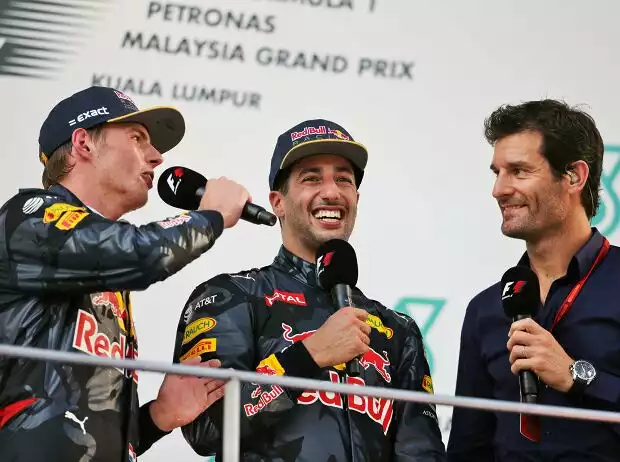 Max Verstappen, Daniel Ricciardo, Mark Webber Titel-Bild zur News: Max Verstappen, Daniel Ricciardo, Mark Webber