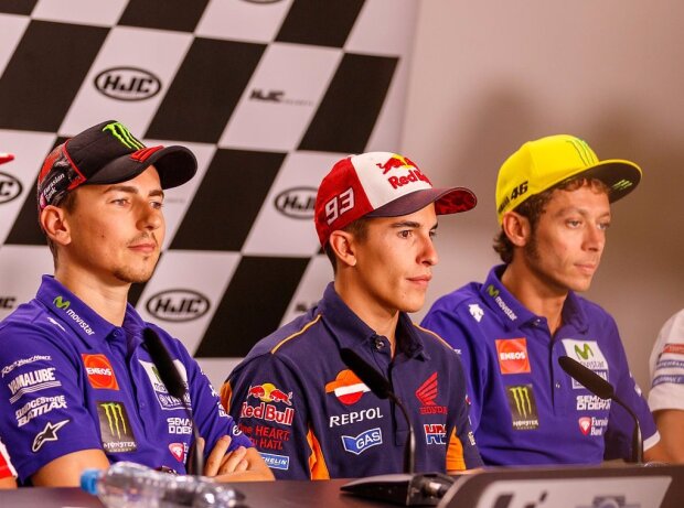 Titel-Bild zur News: Jorge Lorenzo, Marc Marquez, Valentino Rossi