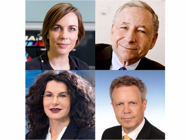 SPOBIS Programm 2017: Claire Williams, Jean Todt, Tina Müller, Wolfgang Dürheimer (v.l.o.n.r.u.)