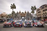 Die Boliden der vier WRC-Hersteller