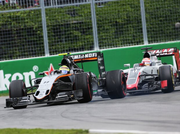 Sergio Perez, Romain Grosjean Sergio Perez, Romain Grosjean