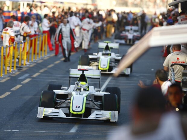Jenson Button, Rubens Barrichello Jenson Button, Rubens Barrichello
