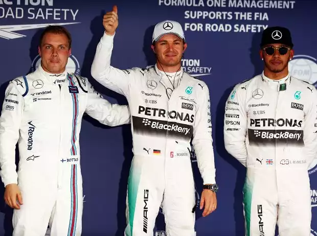Valtteri Bottas, Nico Rosberg, Lewis Hamilton Titel-Bild zur News: Valtteri Bottas, Nico Rosberg, Lewis Hamilton