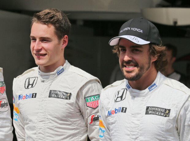 Titel-Bild zur News: Jenson Button, Stoffel Vandoorne, Fernando Alonso