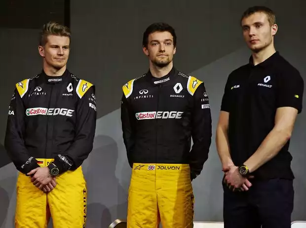 Nico Hülkenberg, Jolyon Palmer, Sergei Sirotkin Titel-Bild zur News: Nico Hülkenberg, Jolyon Palmer, Sergei Sirotkin