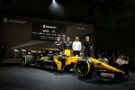 Nico Hülkenberg, Jolyon Palmer, Cyril Abiteboul und Sergei Sirotkin (Renault)