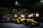 Bob Bell, Nico Hülkenberg, Jolyon Palmer, Alain Prost, Sergei Sirotkin und Cyril Abiteboul 