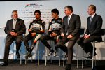 Vijay Mallya, Sergio Perez (Force India), Esteban Ocon (Force India) und Otmar Szafnauer 