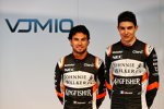 Sergio Perez (Force India) und Esteban Ocon (Force India) 