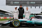 Lewis Hamilton (Mercedes), Toto Wolff und Valtteri Bottas (Mercedes) 