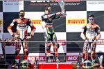 Chaz Davies, Jonathan Rea und Marco Melandri 