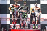 Chaz Davies, Jonathan Rea und Marco Melandri 