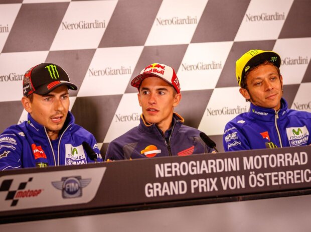 Titel-Bild zur News: Jorge Lorenzo, Marc Marquez, Valentino Rossi