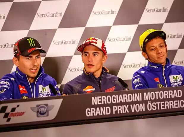 Jorge Lorenzo, Marc Marquez, Valentino Rossi Titel-Bild zur News: Jorge Lorenzo, Marc Marquez, Valentino Rossi