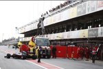 Kimi Räikkönen (Ferrari) und Romain Grosjean (Haas) 