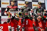 Chaz Davies, Jonathan Rea und  Tom Sykes 