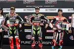 Tom Sykes, Jonathan Rea und Marco Melandri 