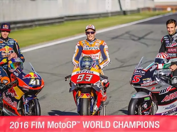 Titel-Bild zur News: Brad Binder, Marc Marquez, Johann Zarco