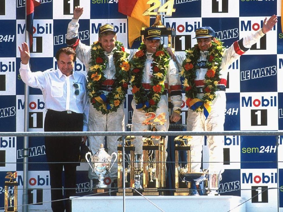 Reinhold Joest, Tom Kristensen, Stefan Johansson und Michele Alboreto (Le Mans 1997)