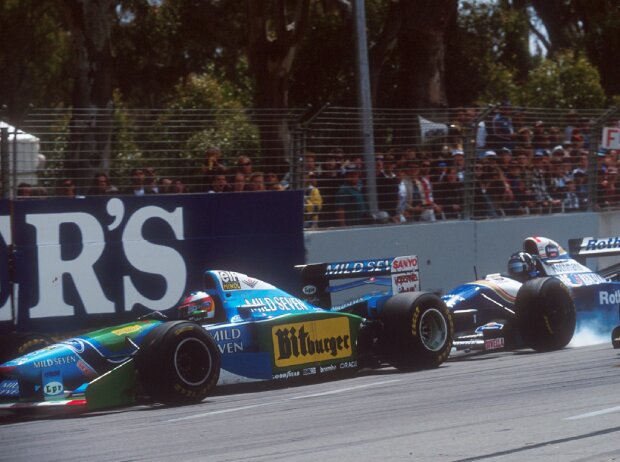 Titel-Bild zur News: Damon Hill Damon Hill, Michael Schumacher