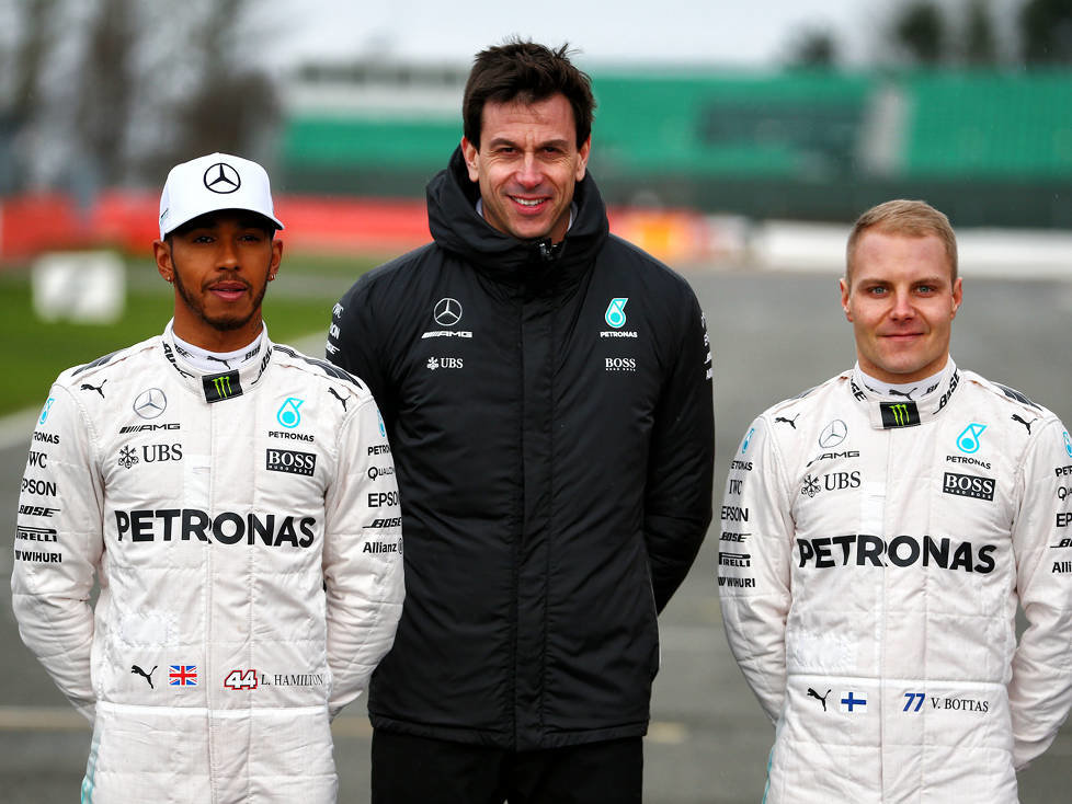 Lewis Hamilton, Toto Wolff, Valtteri Bottas