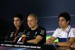 Esteban Ocon (Force India), Valtteri Bottas (Mercedes) und Lance Stroll (Williams) 