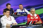 Toto Wolff, Christian Horner und Maurizio Arrivabene 