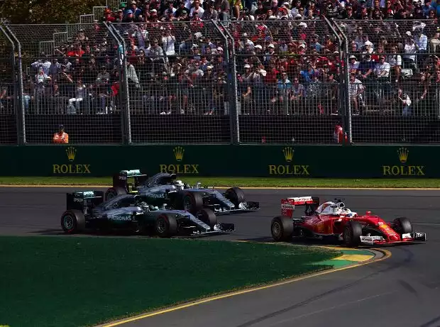 Sebastian Vettel, Lewis Hamilton, Nico Rosberg Titel-Bild zur News: Sebastian Vettel, Lewis Hamilton, Nico Rosberg