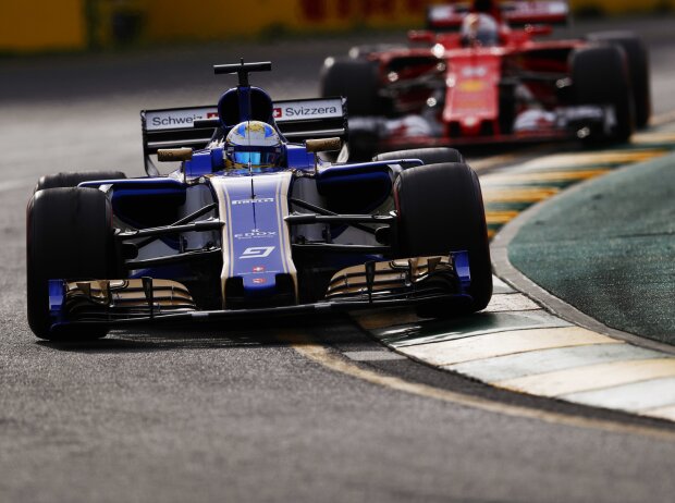 Titel-Bild zur News: Marcus Ericsson, Sebastian Vettel