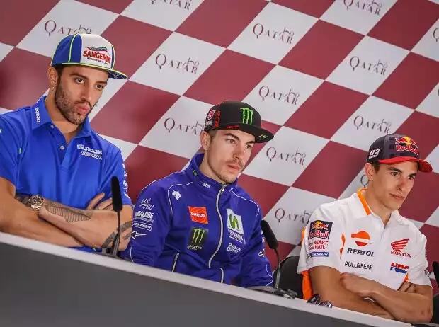 Andrea Iannone, Maverick Vinales, Marc Marquez Titel-Bild zur News: Andrea Iannone, Maverick Vinales, Marc Marquez
