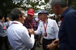 Alain Prost, Niki Lauda und Jackie Stewart 