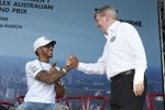 Lewis Hamilton (Mercedes) und Ross Brawn 