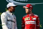 Lewis Hamilton (Mercedes) und Sebastian Vettel (Ferrari) 