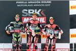 Jonathan Rea, Chaz Davies und Marco Melandri 